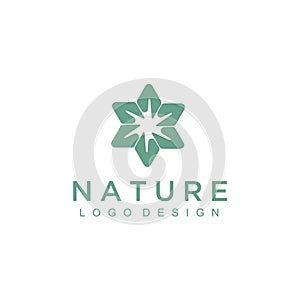 Organic life logo, Graceful monogram design template, Natural line art vector illustration.