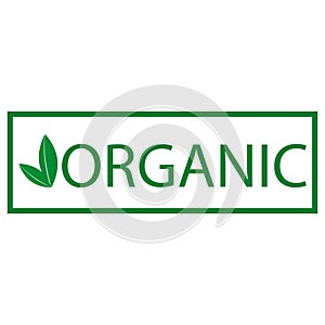 Organic logo icon . Green organic logo . Vector illustration .Natural product