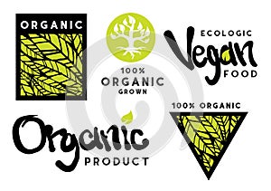 Organic logo â€“ stock illustration â€“ stock illustration file
