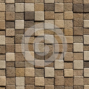 Organic Lumpy Pattern Of Weathered Stone Blocks In Brown photo