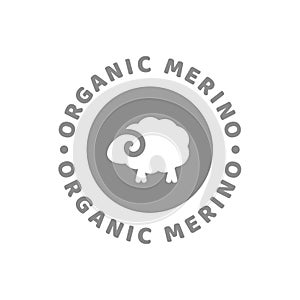 Organic merino vector label