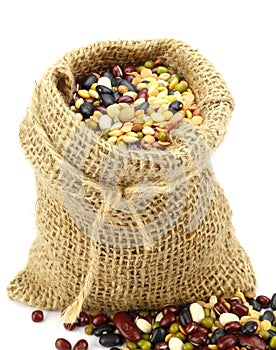 Organic Mixed Beans in Gunny Sack