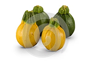 Organic mixed variety round Courgettes