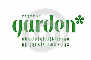 Organic nature style font