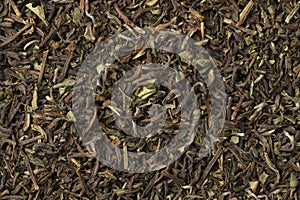 Organic Nepal Oolong Jun Chiyabari dried tea leaves full frame