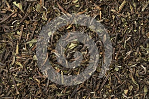 Organic Nepal Oolong Jun Chiyabari dried tea leaves full frame photo