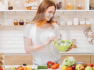 Organic nutrition health care female eating habit