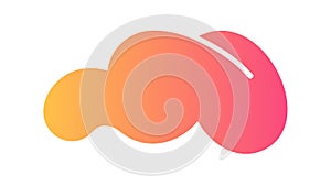 Organic Orange Pink Gradient Blob, vector design Generative AI
