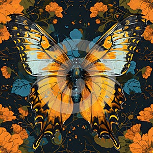 organic pattern that celebrates the delicate beauty of a butterfly\'s wings. AI Generated