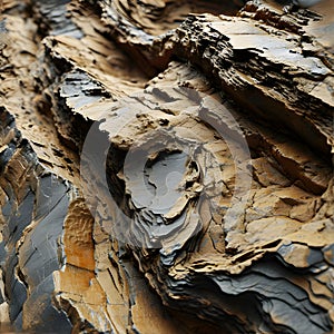 organic pattern that celebrates the intricate textures of a weathered cliff face. AI Generated