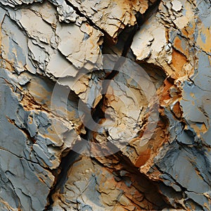 organic pattern that celebrates the intricate textures of a weathered cliff face. AI Generated