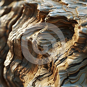 organic pattern that celebrates the intricate textures of a weathered cliff face. AI Generated