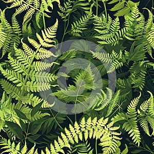 Organic pattern that mirrors the delicate patterns formed by unfurling fern fronds. AI Generated