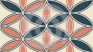 Organic Petal Geometric Pattern Vector, vector design Generative AI