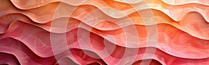 Organic Pink Wood Carving: Detailed Abstract Waves on Textured Wall Banner