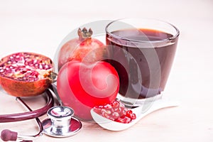 Organic Pomegranate juice with high anti-oxidant good for health