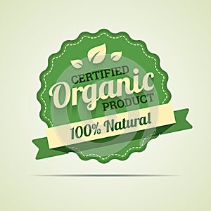 Organic product badge.