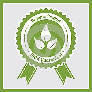 organic product badge. Vector illustration decorative design