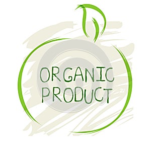 Organic product label and high quality product badges. Bio Pure healthy Eco food organic, bio and natural product icon