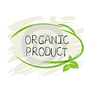 Organic product label and high quality product badges. Bio Pure healthy Eco food organic, bio and natural product icon