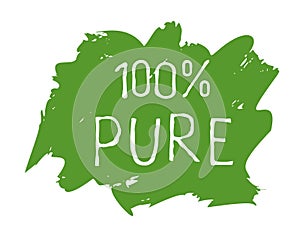 Organic product label and high quality product badges. Bio Pure healthy Eco food organic, bio and natural product icon