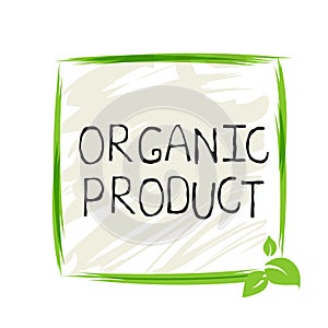 Organic product label and high quality product badges. Bio Pure healthy Eco food organic, bio and natural product icon