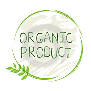 Organic product label and high quality product badges. Bio Pure healthy Eco food organic, bio and natural product icon