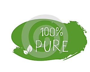 Organic product label and high quality product badges. Bio Pure healthy Eco food organic, bio and natural product icon. Emblems