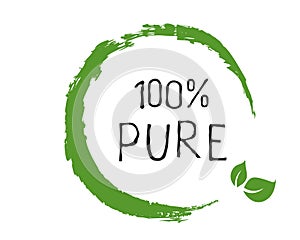 Organic product label and high quality product badges. Bio Pure healthy Eco food organic, bio and natural product icon. Emblems fo