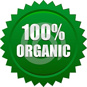 Organic product stamp seal badge
