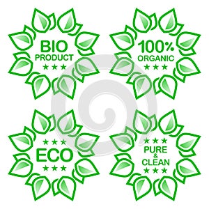 Organic product stickers