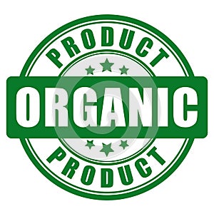 Organic product vector label