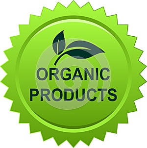 Organic products stamp seal badge