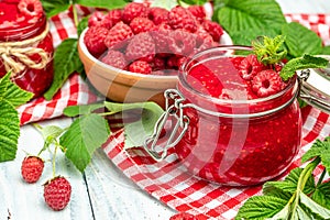 Organic raspberries, Fresh raspberries in bowl. Ripe juicy fresh raspberries. healthy food, vitamins, summer berry fruit. Long