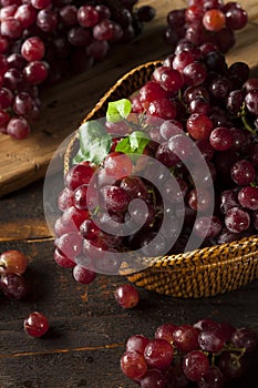 Organic Raw Red Grapes