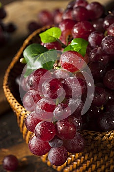 Organic Raw Red Grapes