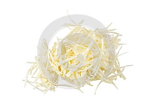 Organic Raw Shredded Cabbage On White Background