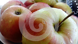 Organic red-green apples