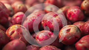 The red organic potatoes.AI generated image
