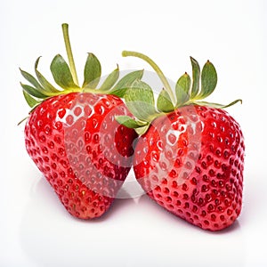 Organic Red Strawberries In Firmin Baes Style - 20 Megapixels photo