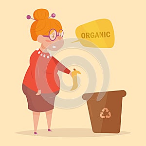 Organic. Separate sorting garbage.