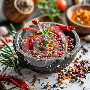 Organic Sizzle Crop in Bowl on Rustic Wooden Table