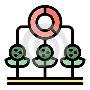 Organic smart control icon vector flat