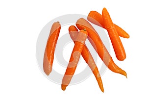 Organic Snack Carrot On White Background