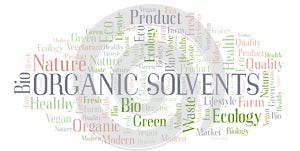 Organic Solvents word cloud. photo