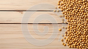 Organic Soybeans Legumes Horizontal Background.