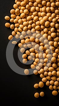 Organic Soybeans Legumes Vertical Background.