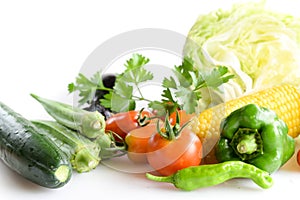 Organic summer vegetables