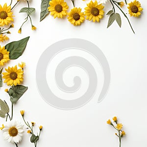 Organic sunflower border