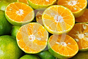 Organic Tangerine Thailand Food Sweet Nature Orange Green Juice Fresh